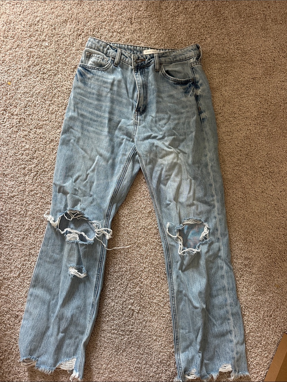 Altar’d State Light Blue Distressed Jeans - Casual Ripped Denim